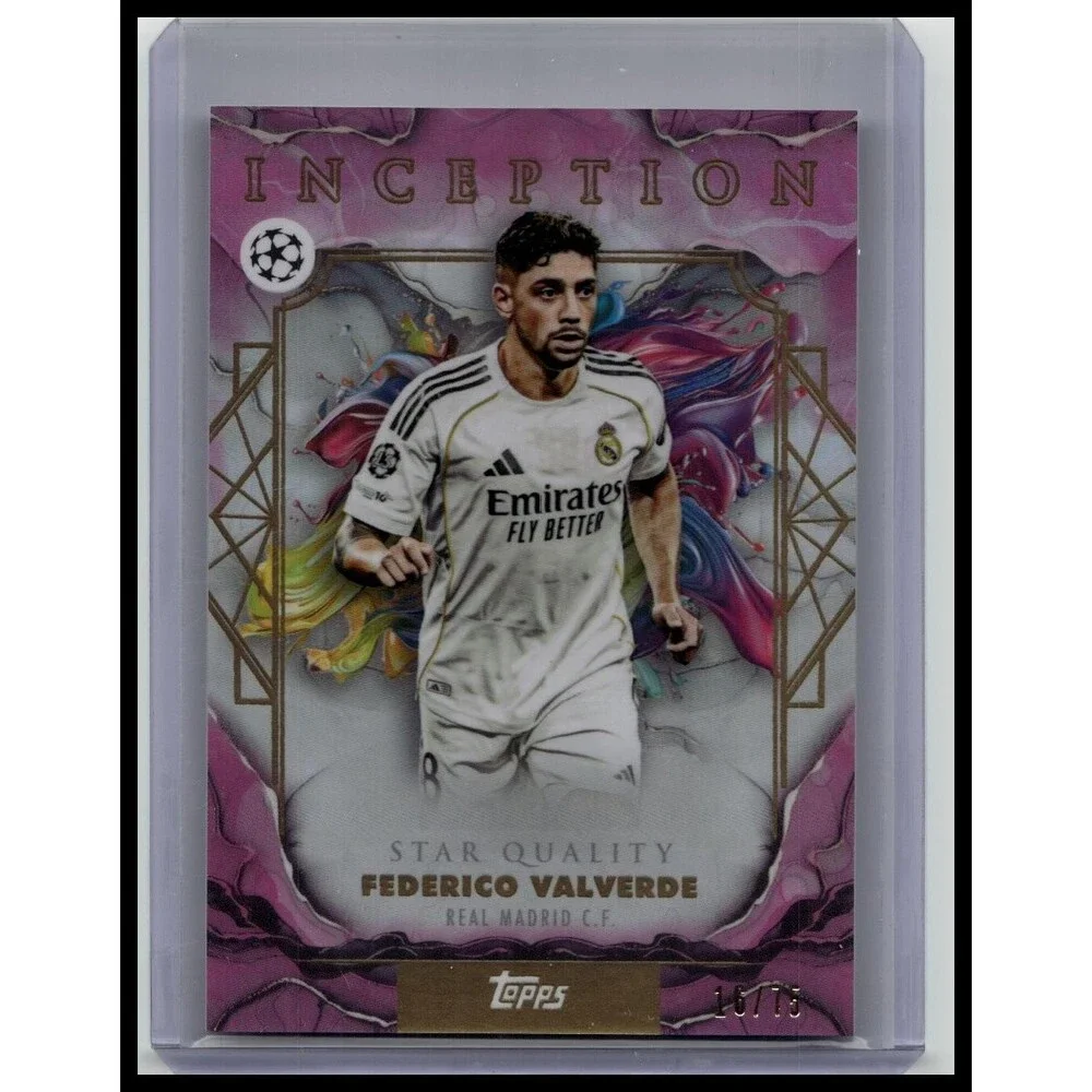 2025-26 #84 Federico Valverde Topps Inception star quality /75 pink